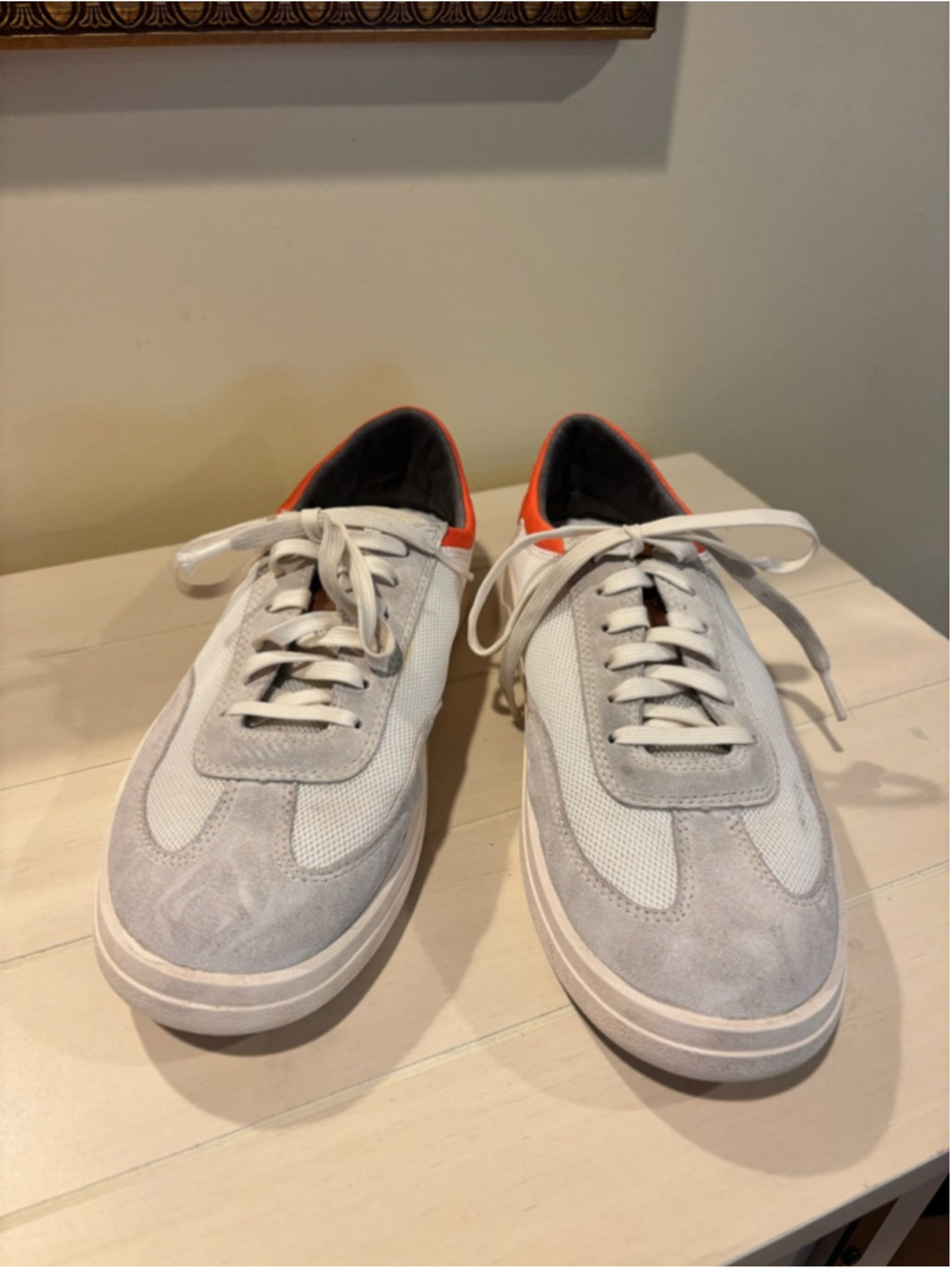 Men's Olukai Punini White & Orange Sneakers US 8 EUC